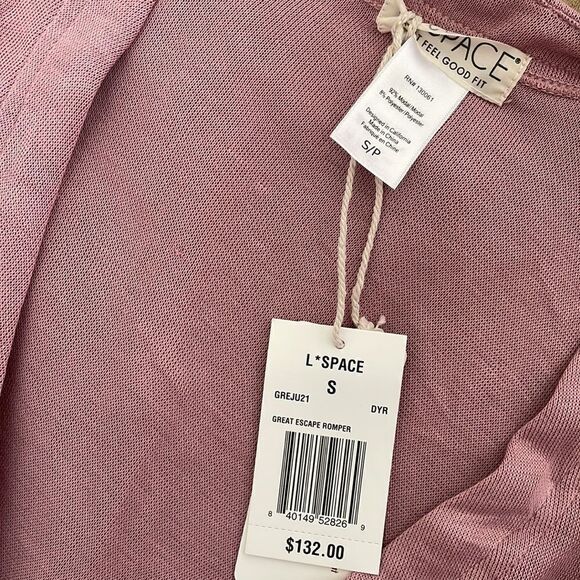 NWT L*Space Great Escape Romper in Dusty Rose S - Picture 8 of 9